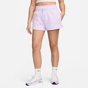 NWT Nike Sportswear Phoenix Fleece Lilac High Waisted Shorts